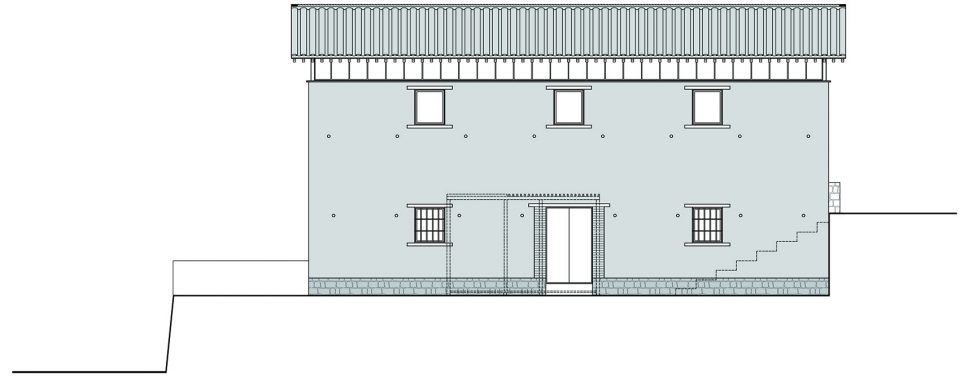 East Elevation Bookstore 先锋云夕图书馆 AZL Architects
