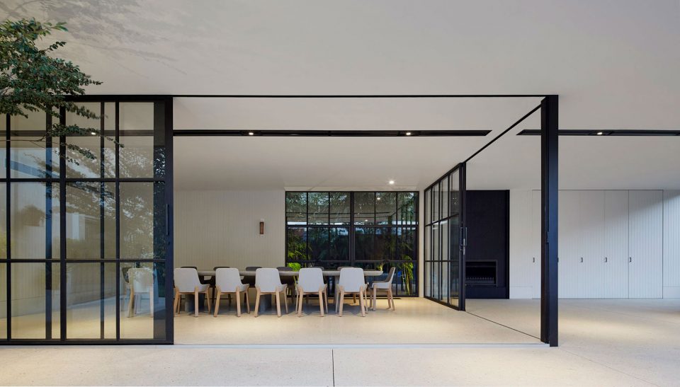 Poured Concrete Entertaining Dining Table by B.E Architecture
