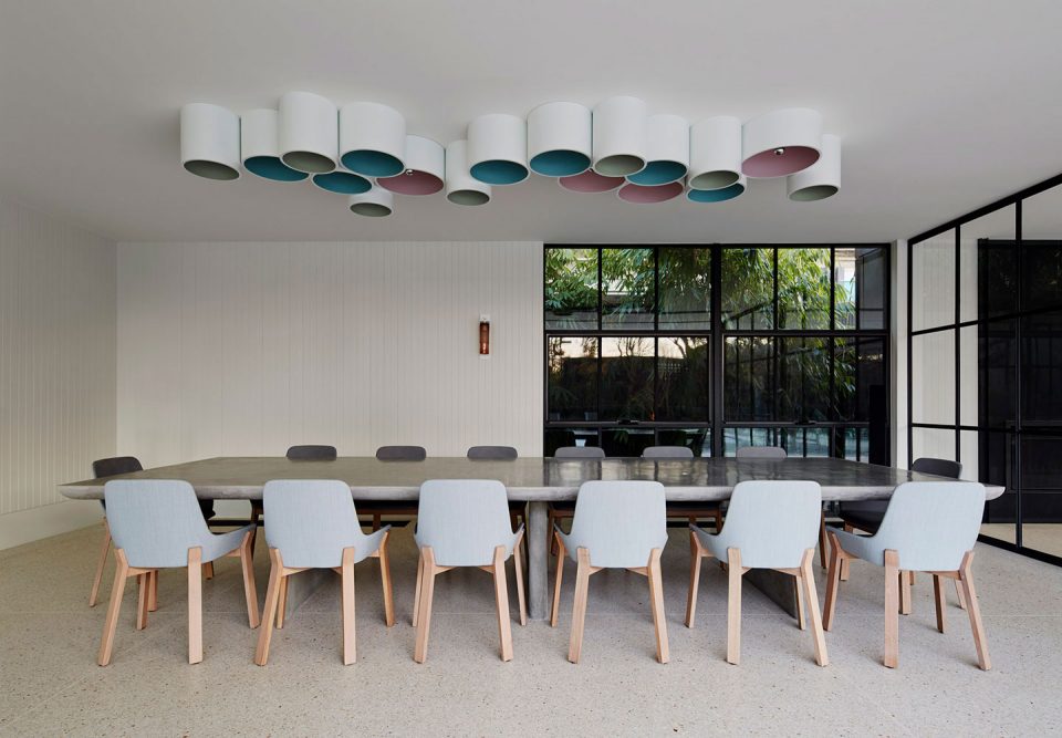 Poured Concrete Entertaining Dining Table by B.E Architecture