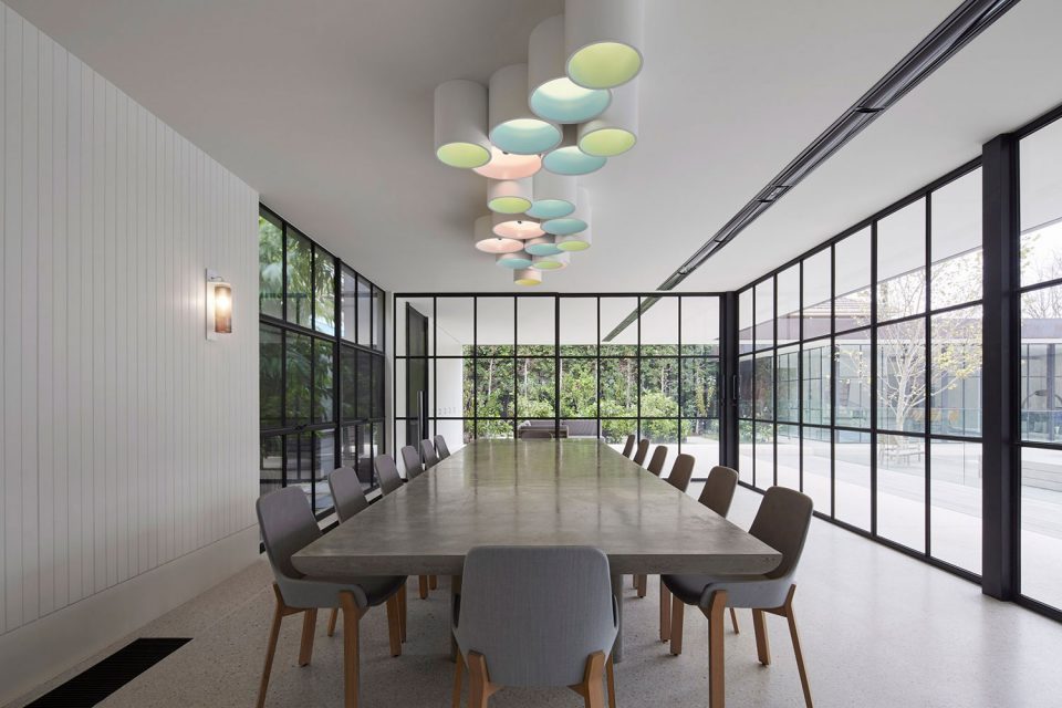 Poured Concrete Entertaining Dining Table by B.E Architecture