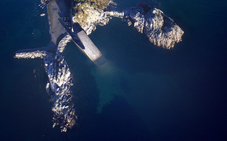 under restaurant in lindesnes norway by snohetta