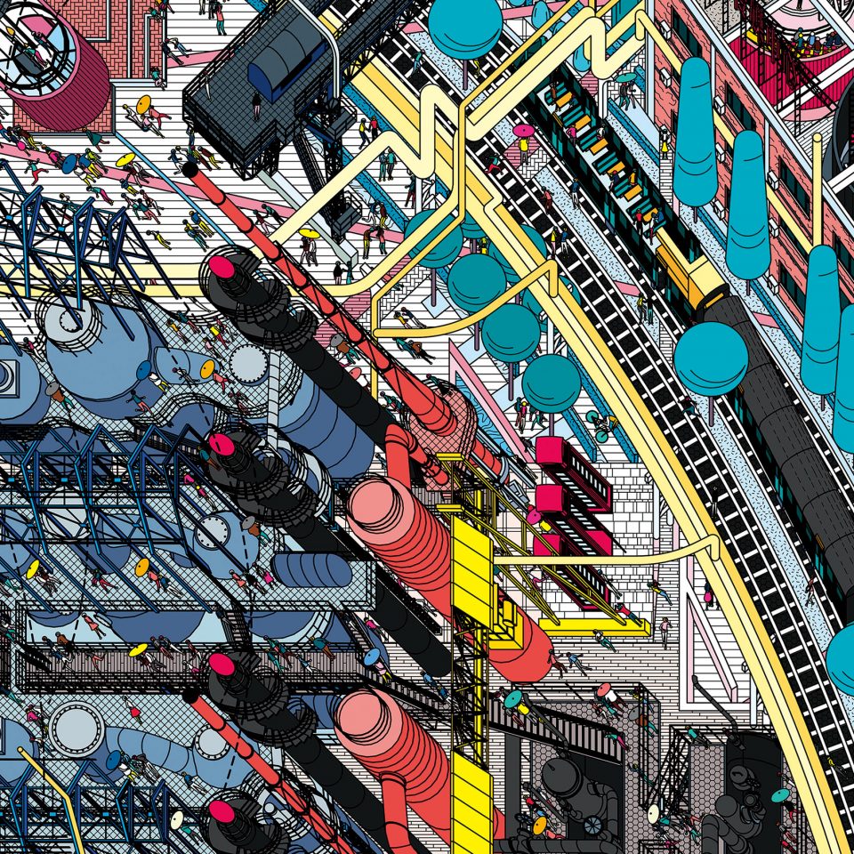 798 Panoramic Mural by Drawing Architecture Studio