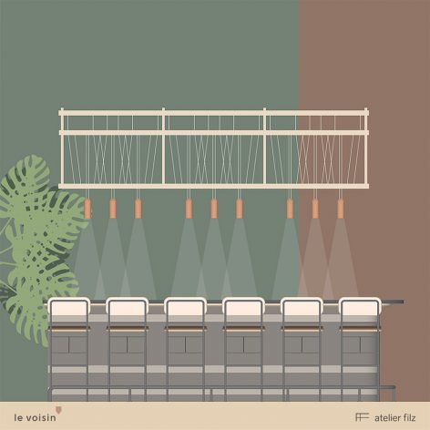 Le Voisin Restaurant by Atelier Filz