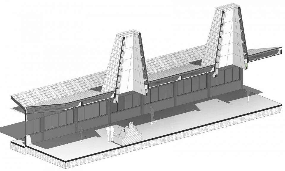 Huateng hog house exhibition hall by Leeko Studio