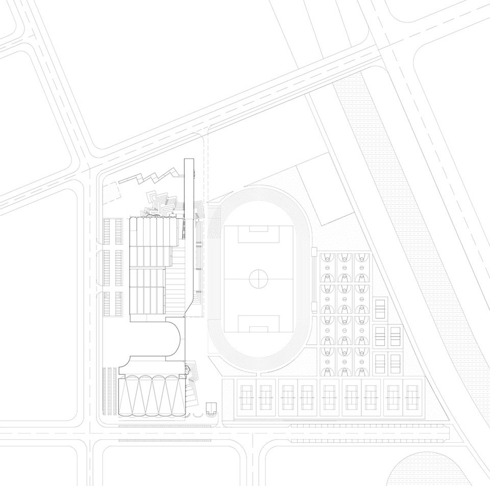 Gymnasium of New Campus of Tianjin University China by Atelier Li Xinggang