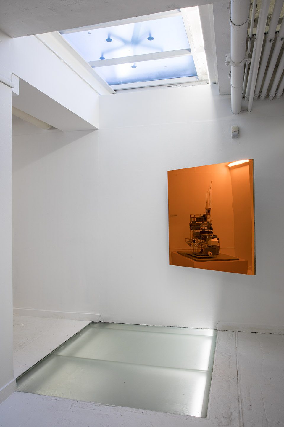 OMA Scaffolding Exhibit Side Gallery View Photography by Brett Beyer