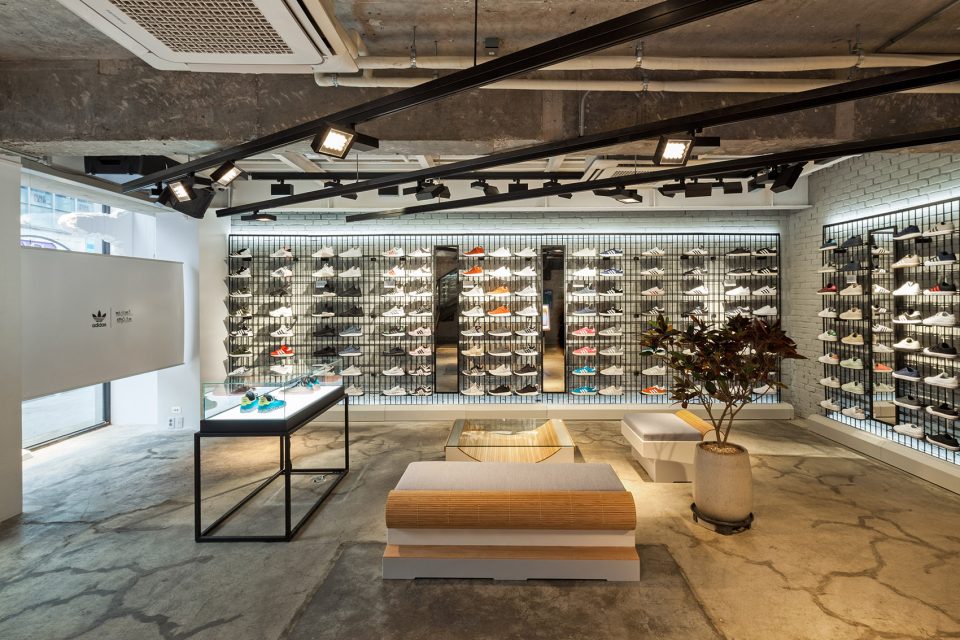 Kunsik Choi Boarding furniture adidas flagship store in Seoul
