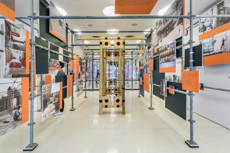 OMA Scaffolding Exhibit Hines Gallery Photography by Brett Beyer