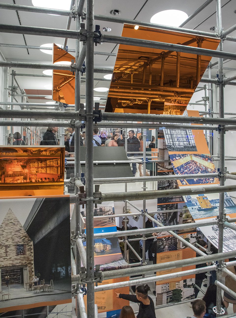 OMA Scaffolding Exhibit Periscope Detail Photography by Brett Beyer