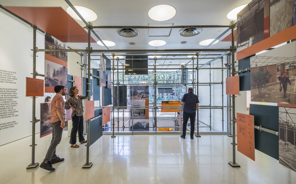 OMA Scaffolding Exhibit Hines Gallery Photography by Brett Beyer