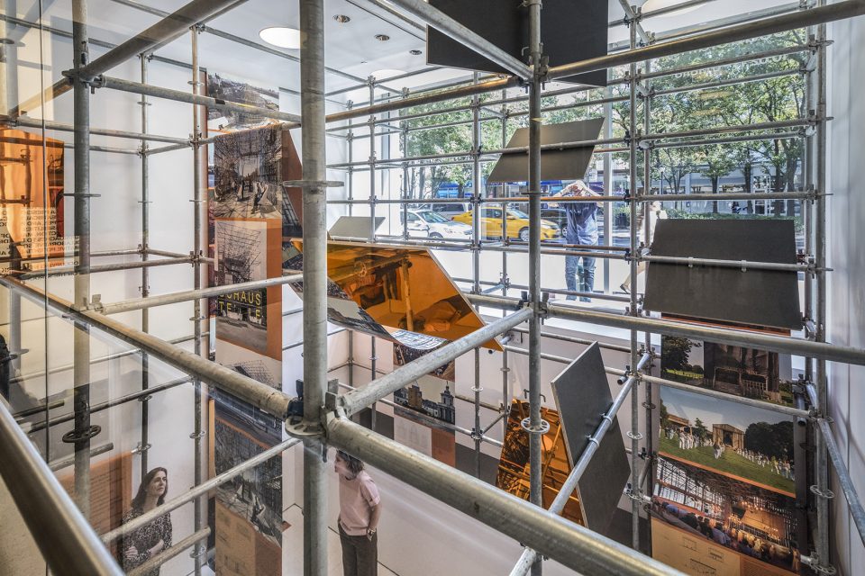 OMA Scaffolding Exhibit Atrium Infill Photography by Brett Beyer