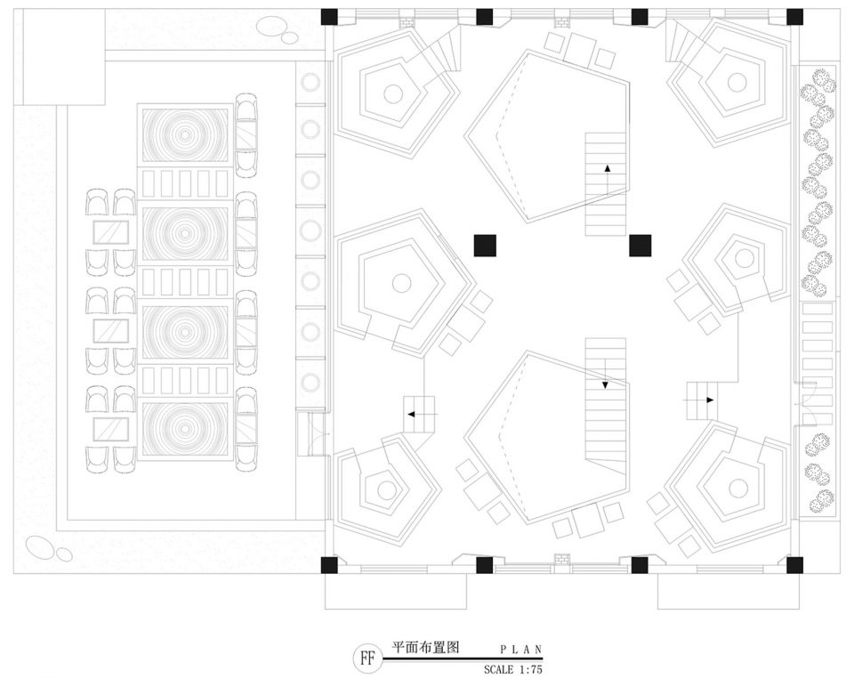 五层平面布置-New Shandao Restaurant-yd d.