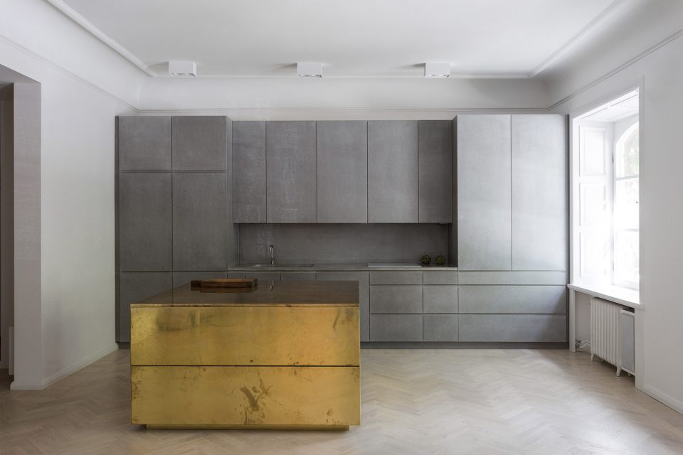 Gold Grey Apartment by Studio Richard Lindvall
