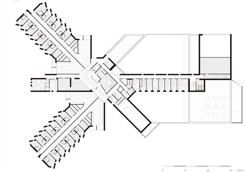 storstrom prison by c f moller. floor 1 200 1