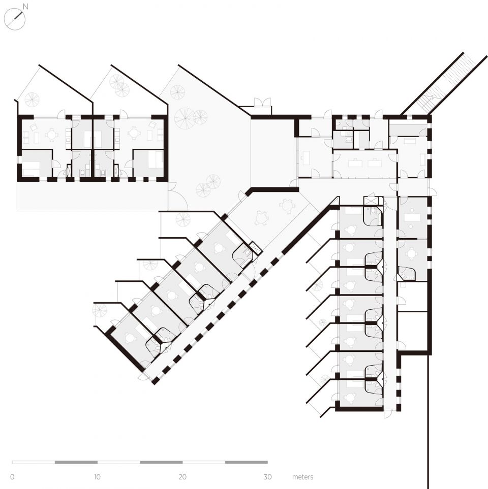 ▼工作坊一层平面图,workshop building ground floor plan▼工作坊