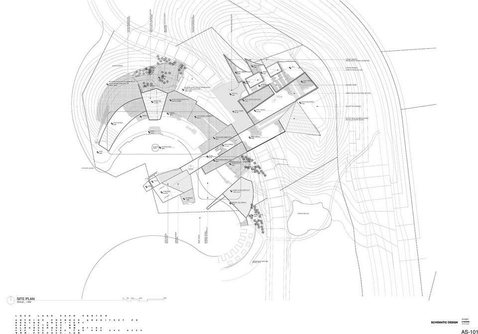 site plan Luxelakes Art Expo Center-Antoine Predock