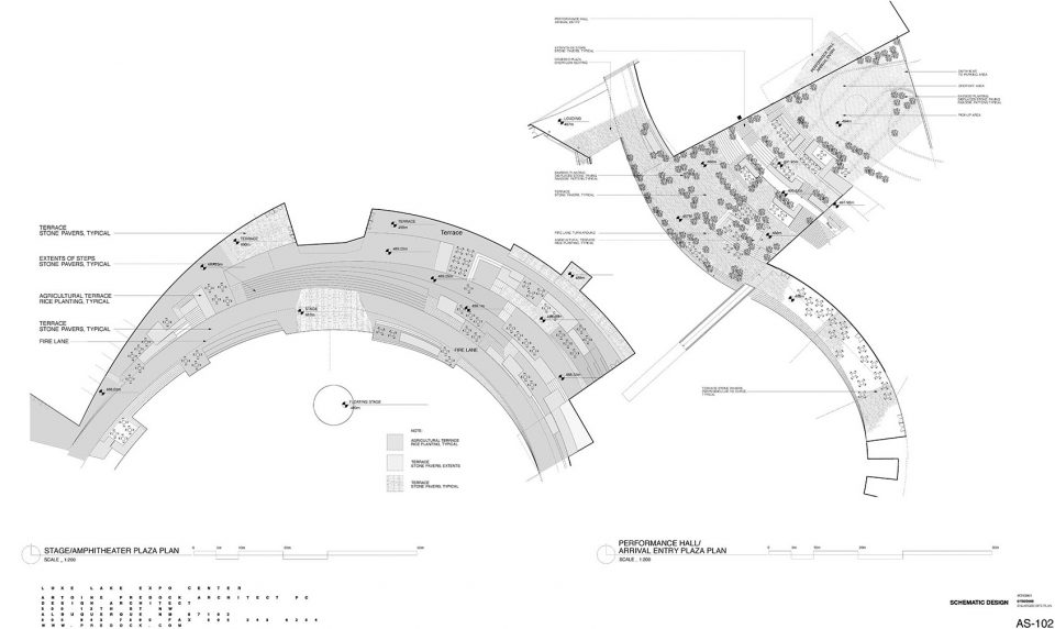 enlarged site plan Luxelakes Art Expo Center-Antoine Predock 1