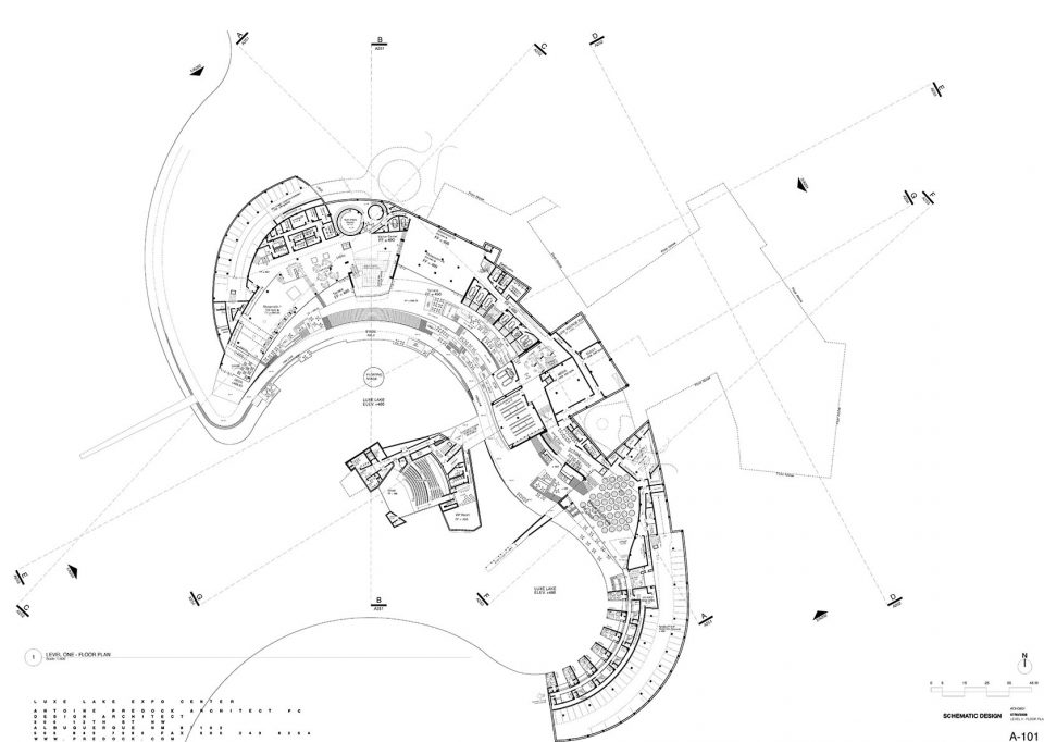 1F plan Luxelakes Art Expo Center-Antoine Predock 1