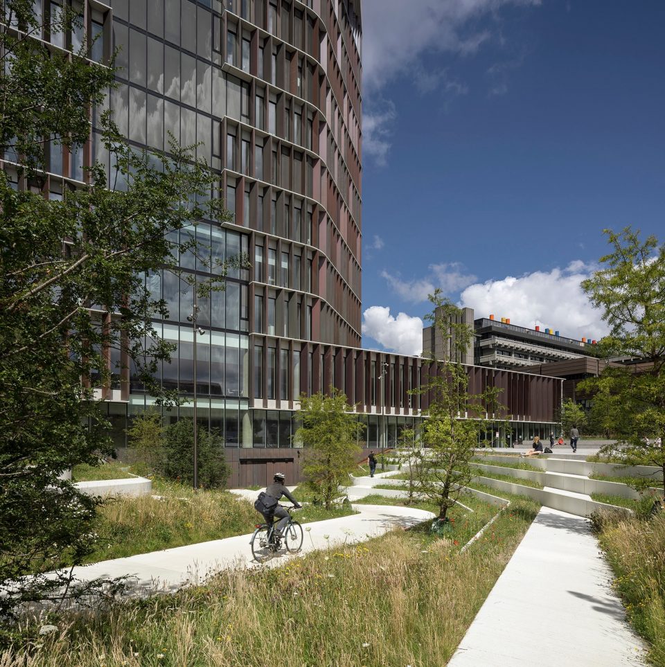 maersk tower extension of the panum complex at the university of copenhagen by c f moller architects