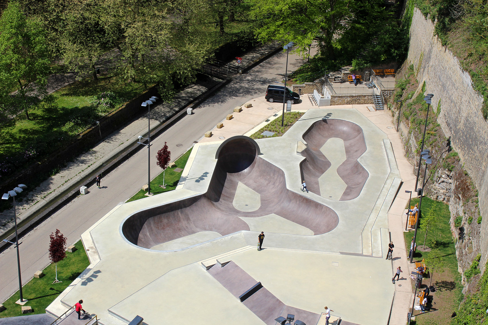 卢森堡滑板公园图片