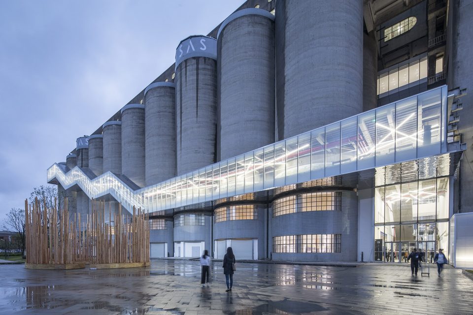 renovation of 80000 ton silos on minsheng wharf china by atelier deshaus