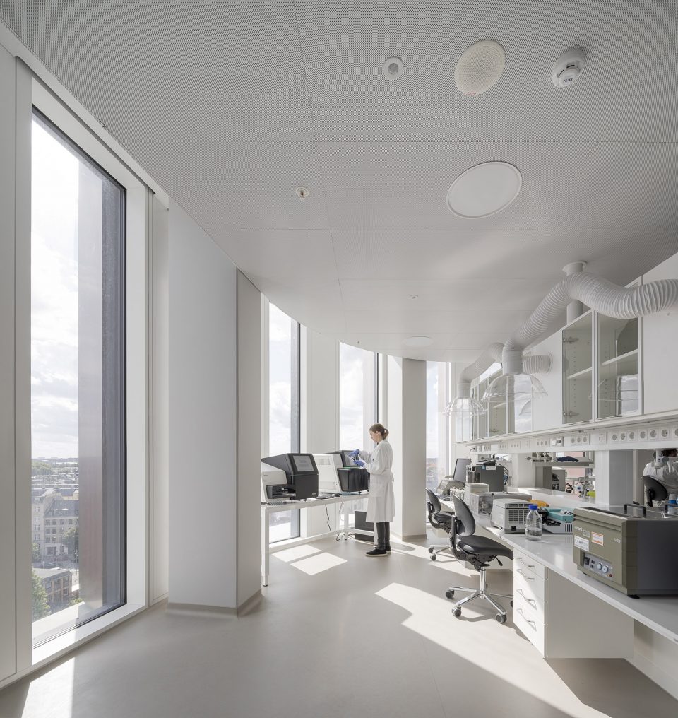 maersk tower extension of the panum complex at the university of copenhagen by c f moller architects