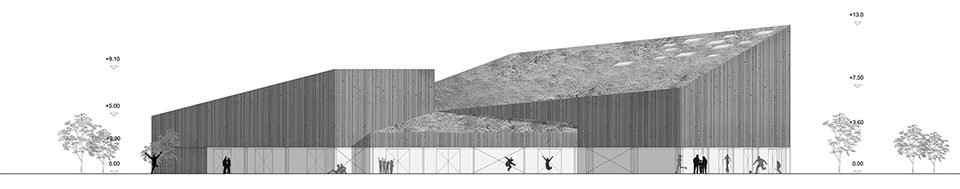 multi purpose sports facility in orestad city by nord architects