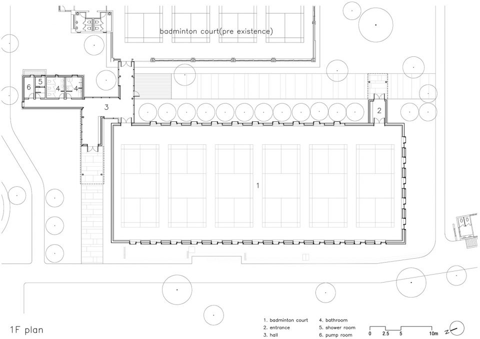 Cheomdan Badminton Court by JHW IROJE architects The Sa ram Architects