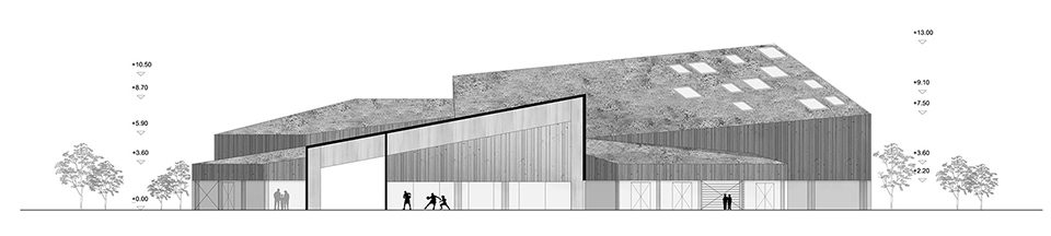 multi purpose sports facility in orestad city by nord architects