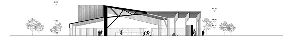multi purpose sports facility in orestad city by nord architects