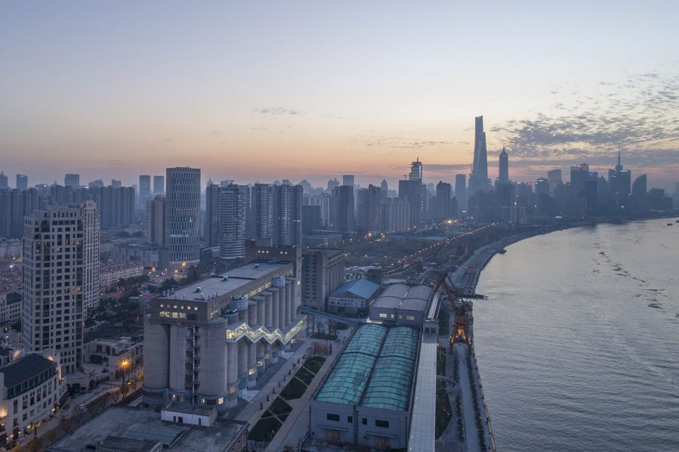 renovation of 80000 ton silos on minsheng wharf china by atelier deshaus