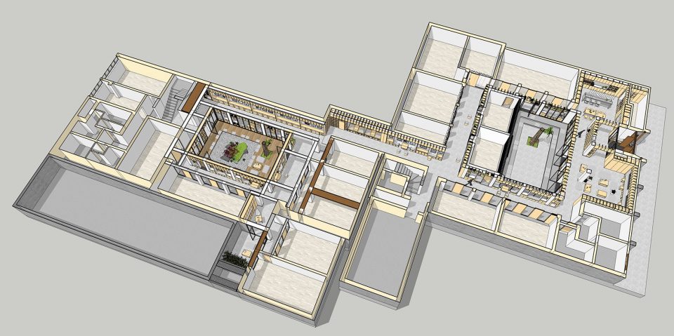 Xiezuo Hutong Capsule Hotel in Beijing by B.L.U.E. Architecture Studio