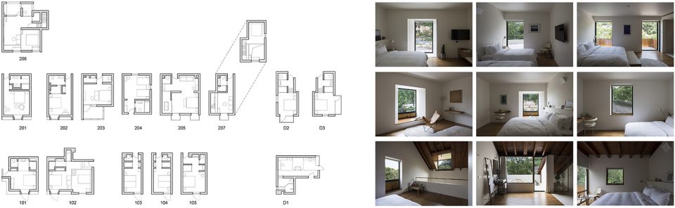 客房平面与景观的对位 the Lost Villa Boutique Hotel Naturalbuild