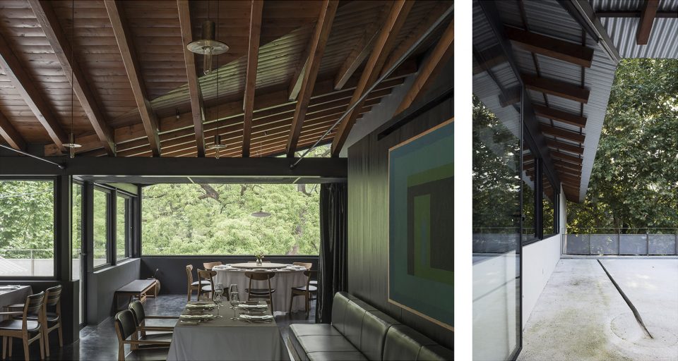 餐厅屋架结构变异与屋面排水处理 the Lost Villa Boutique Hotel Naturalbuild