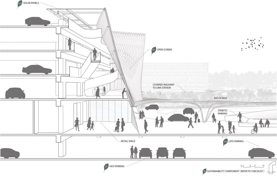 Angle Lake Transit Station and Plaza by Brooks Scarpa