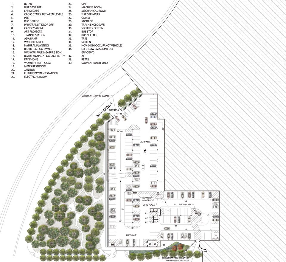 Angle Lake Transit Station and Plaza by Brooks Scarpa