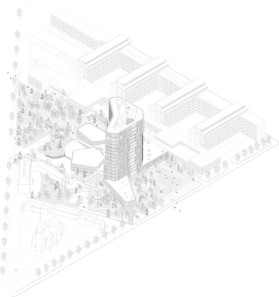 maersk tower extension of the panum complex at the university of copenhagen by c f moller architects