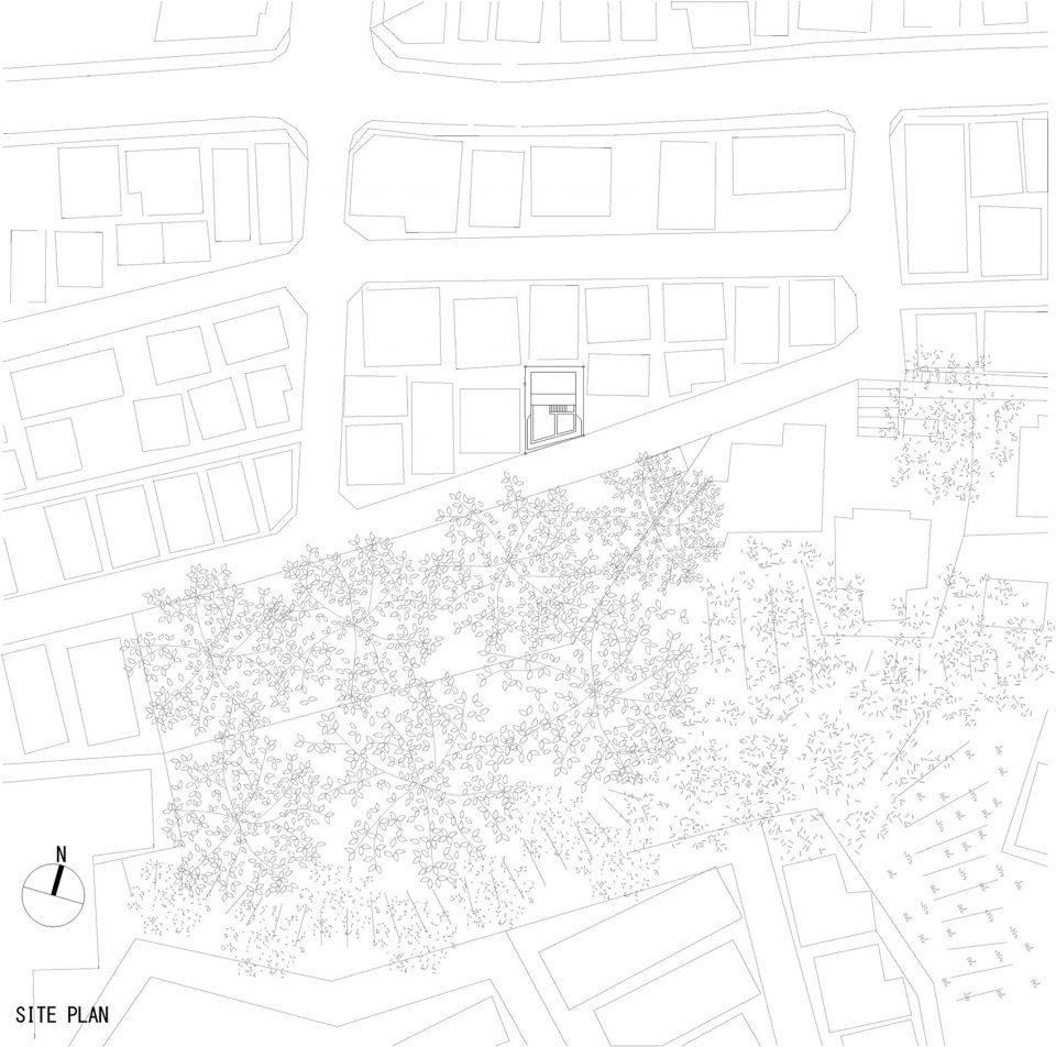 SITEPLAN oriel window house shinsuke fujii architects
