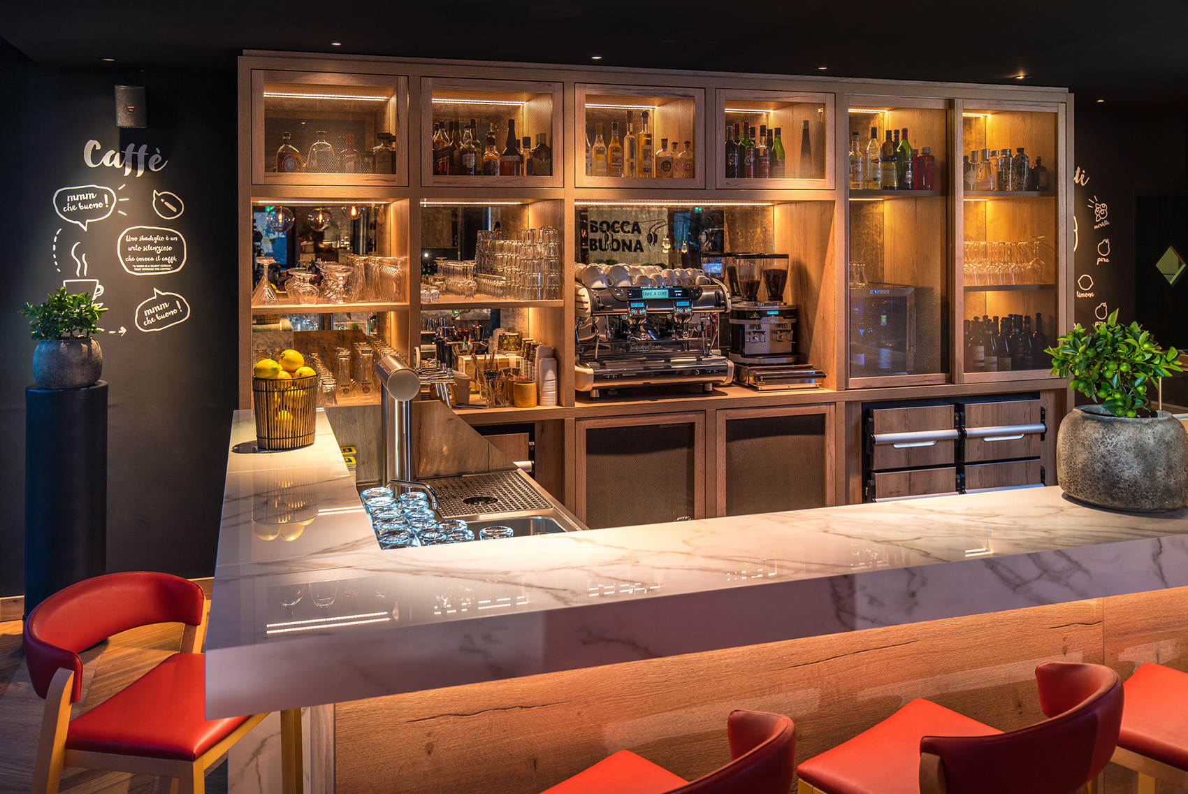 Lobby & Bocca Buona Restaurant refurbishment for the Park Inn by