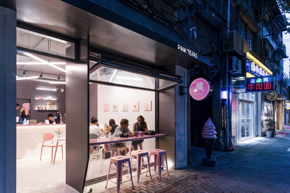 Pink Tears Ice Cream Store Shanghai by mintwow
