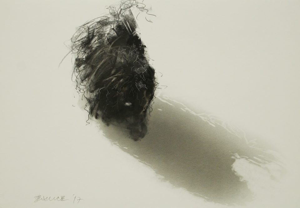 Black and White Dog Painting by Endre Penovác