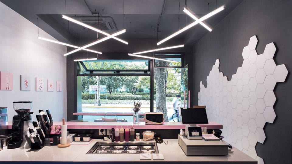 Pink Tears Ice Cream Store Shanghai by mintwow