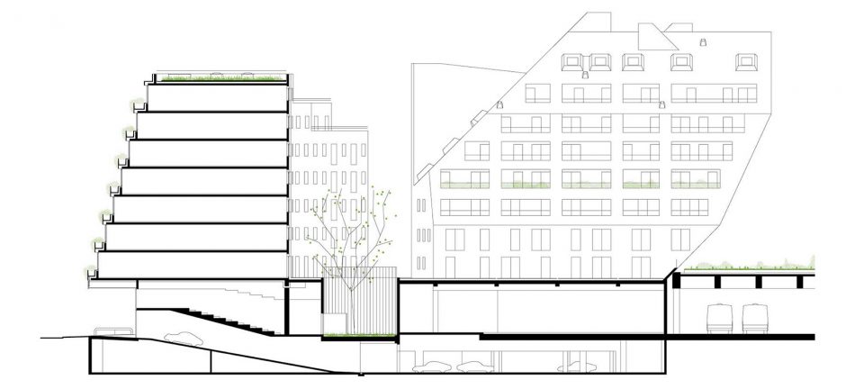 Dwellings and RATP bus center in Paris XIV by ECDM
