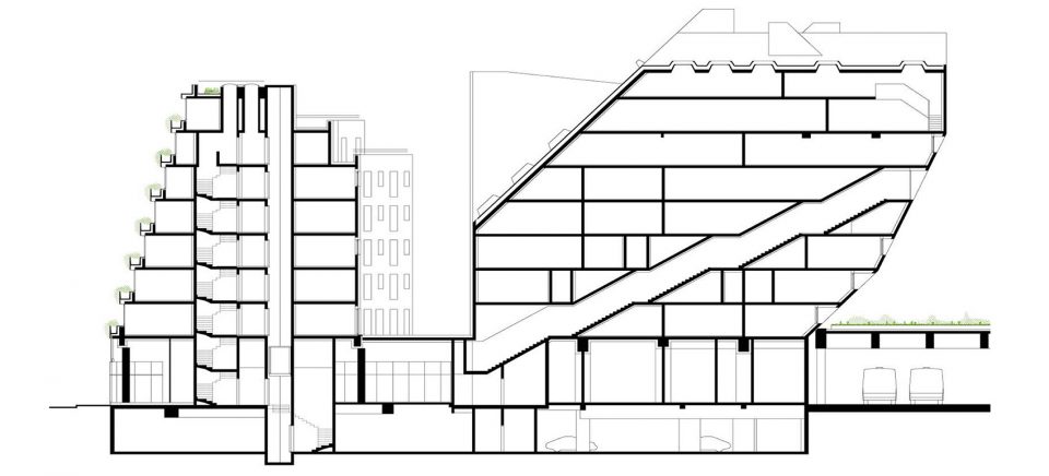 Dwellings and RATP bus center in Paris XIV by ECDM