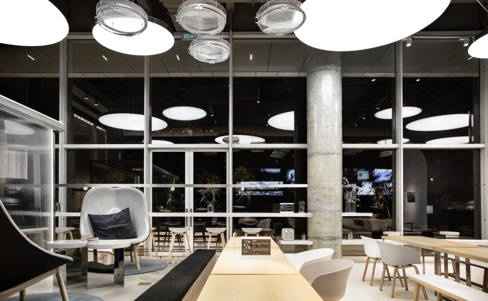 extra time cafe gallery china by xu studio