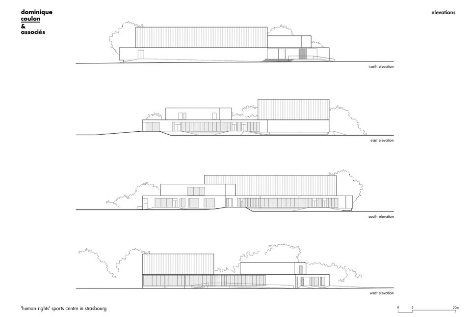 ‘Human Rights’ sports centre in Strasbourg by Dominique Coulon Associés