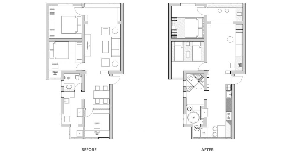 Shuanggang Road Apartment Renovation China by Xue Jin