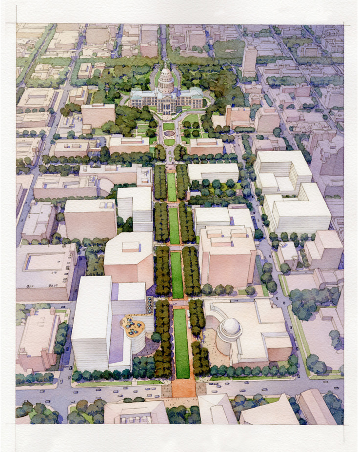 2017 asla analysis and planning honor award texas capitol complex master plan by page and sasaki associates
