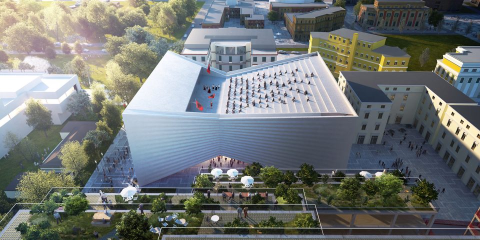 The New National Theatre of Albania by BIG