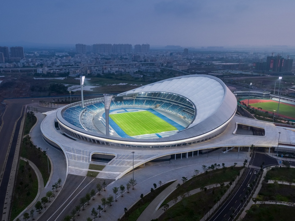 wuyuanhe stadium haikou china by gmp 960x719